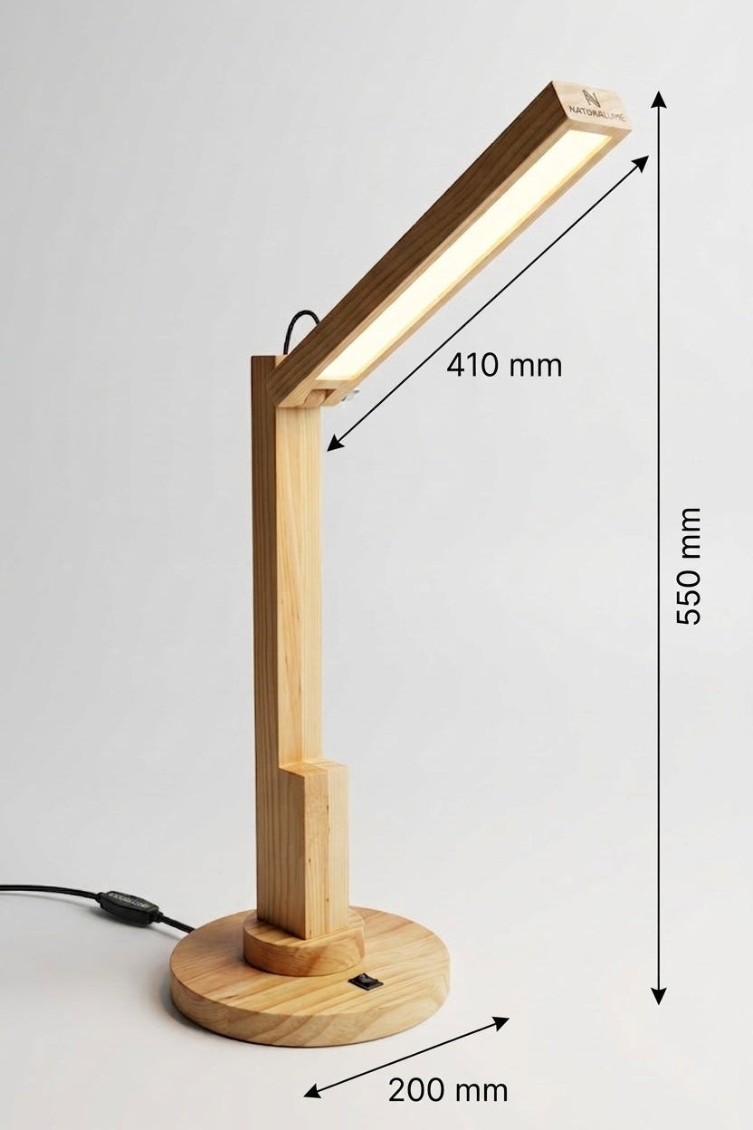 Adjustable Wood LED Desk Lamp