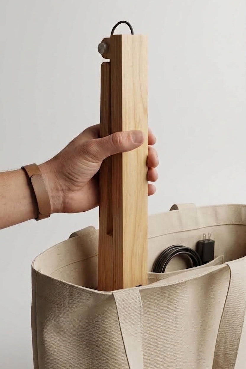 Adjustable Wood LED Desk Lamp