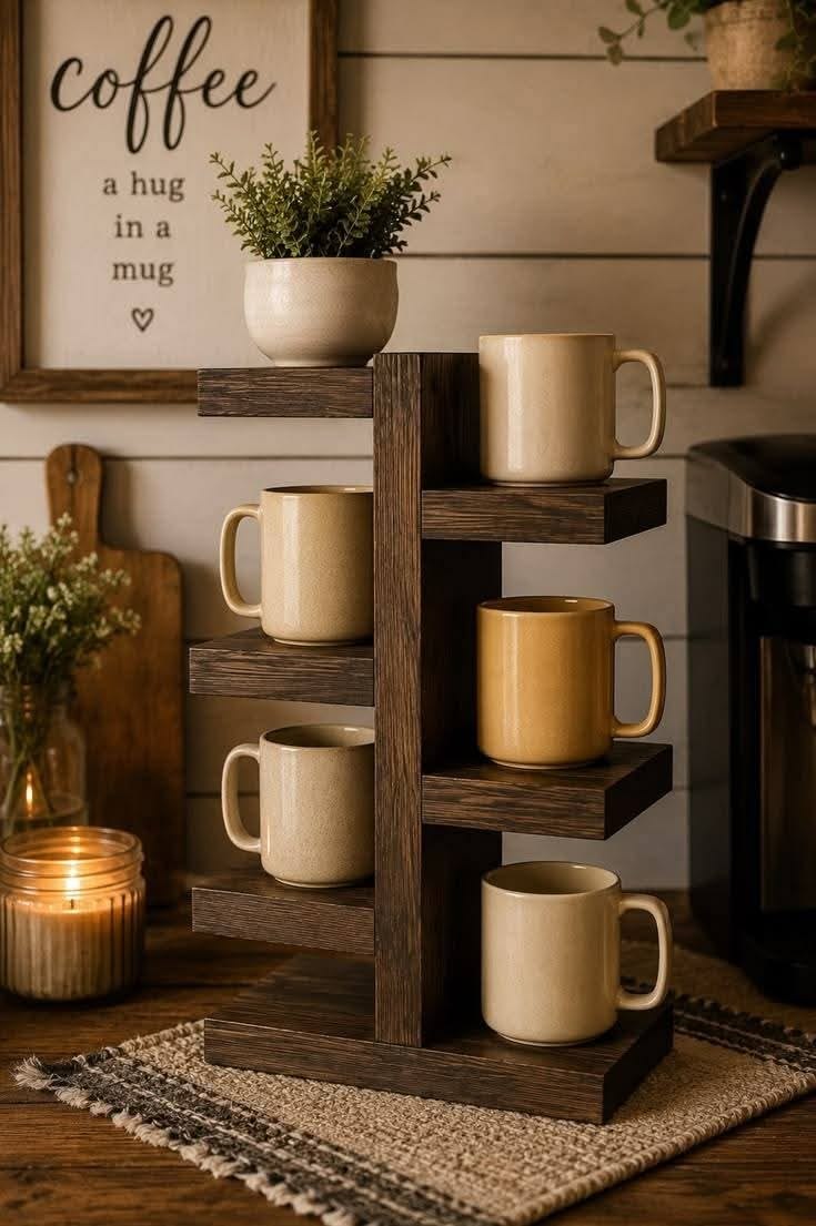 Tiered Countertop Mug Stand